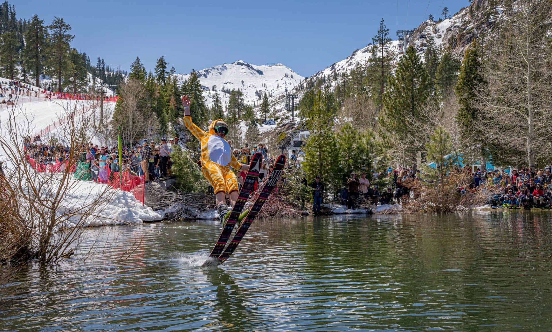 Palisades Tahoe Hosts 34th Annual Cushing Crossing Pond Skim