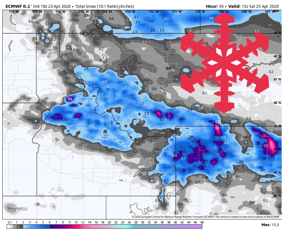 Northern Rockies Forecast: Teton Range Poised for Late-Season Snowfall